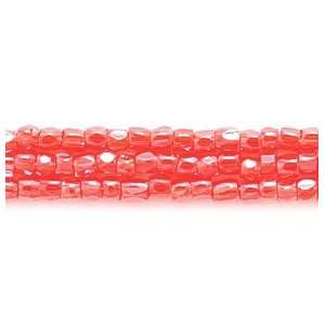  Seed Glass Bead, Size 9/0, Transparent Luster Light Ruby, 3000 Pack