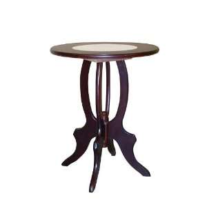  Elan End Table with Marble Inlay in Cherry Finish
