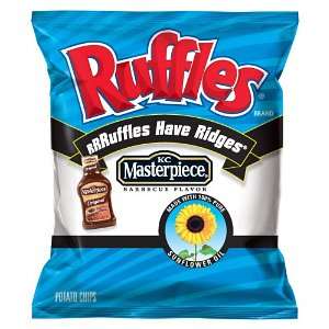 Ruffles Ridged Potato Chips, KC Masterpiece Barbeque, 1 Ounce Packages 