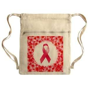   Bag Sack Pack Khaki Cancer Pink Ribbon Flower: Everything Else