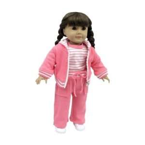  American Girl Doll Clothes 3pc Pink Sweatsuit: Toys 