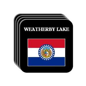 US State Flag   WEATHERBY LAKE, Missouri (MO) Set of 4 Mini Mousepad 