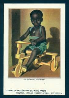 P9596 Nieuw Africa, Antwerpen, Black boy on Tricycle  