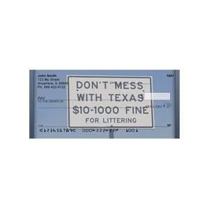  Dont Mess With Texas Personal Checks: Office Products