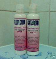 Glutathione skin whitening/bleaching lotion spf 65  
