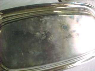 Rogers Silverplate Covered Butter Dish w Glass 987  