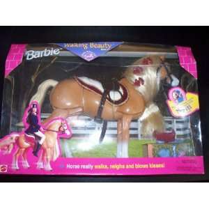  Barbie Walking Beauty Horse: Toys & Games