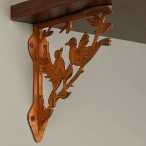  Love Birds Cast Iron Shelf Bracket   Rust: Home & Kitchen