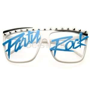  Party Rock Lmfao Glasses Retro Wayfarer White Blue Health 