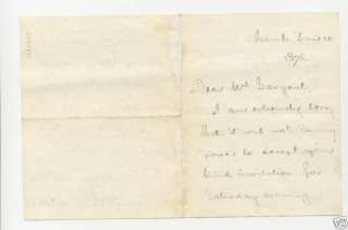 Henry Wadsworth Longfellow   1876 ALS letter signature  