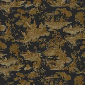 com 54 Wide Fabric Canton Garden, Color Onyx Waverly Toile Fabric 