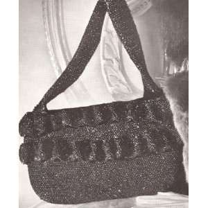  Vintage Crochet PATTERN to make   Beaded Bag Purse Handbag 