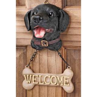 BLACK LAB WELCOME SIGN WITH SOUND  