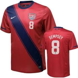Clint Dempsey #8 Red Nike Soccer Jersey: United States Soccer Red Nike 