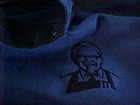 Kentucky Fried Chicken blue polyester polo golf shirt mens adult 