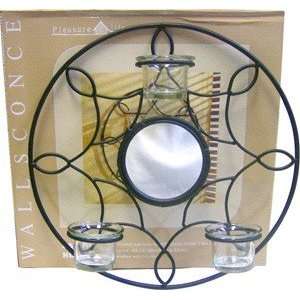  Candle Holder Wall Sconce Metal Glass Romantic