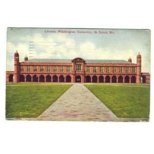  Library Washington University Postcard St Louis MO 1911 