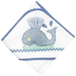  Mullins Square Whale Hooded Towel with Washcloth Baby