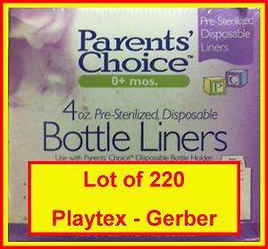   Baby Bottle Liners 4 oz Parents Choice Playtex Gerber Sealed  