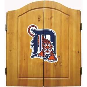  Detroit Tigers MLB Dart Board w/Cabinet