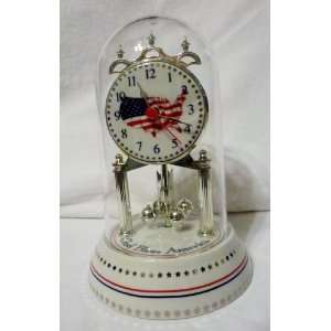  God Bless America Ceramic Base Dome Clock 