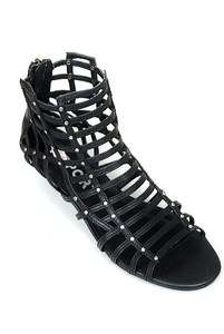 New Report Arlee Wedge Sandals Womens Shoes Black Size 7.5 ~  