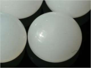 CZECH VTG OPAL WHITE ROUND GLASS CABOCHONS 10 mm (6)  