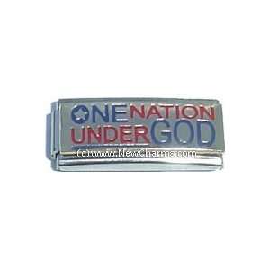 One Nation Under God Italian Charm Bracelet Jewelry Link 