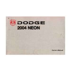    2004 DODGE CHRYSLER NEON Owners Manual User Guide 