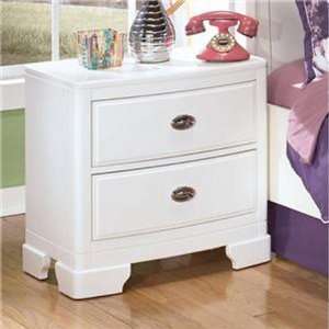  Contemporary White Alyn Night Stand