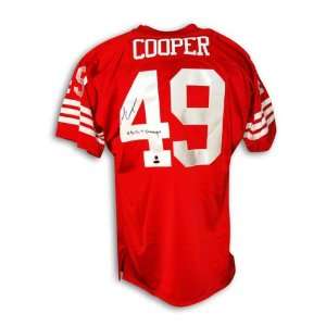 Earl Cooper Autographed San Francisco 49ers Throwback Jersey Inscribed 