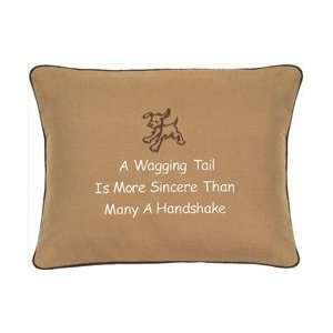  A Wagging Tail Is More Sincere Then Tan Embroidered 