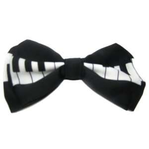    Piano Keyboard Tuxedo Bow Tie Pre Tied Plastic Clip: Toys & Games