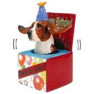    Happy Birthday Gift Basset Hound Dog Figurine: Home & Kitchen