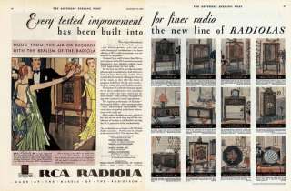 1929 AD RCA Radiola new line of radios 2 page  