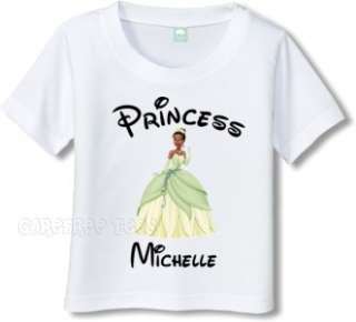 Disney Princess Tiana or Cinderella T Shirt Personalized YOUR NAME or 