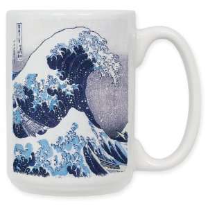  Hokusai: Great Wave 15 Oz. Ceramic Coffee Mug: Kitchen 