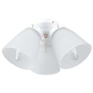  Ellington CK758MBK, Frosted Ribbed Cone Glass Light Kit 