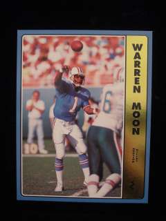 1992 Warren Moon Houston Oilers Intimidator Bio Sheet Gold #1  