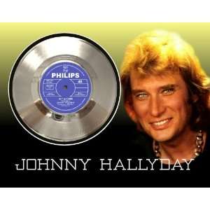  Johnny Hallyday Je t`Ai Aimee Framed Silver Record A3 