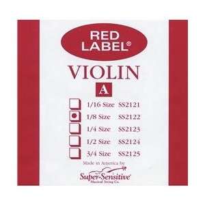  Super Sensitive Red Label Violin A String 1/2 Musical 