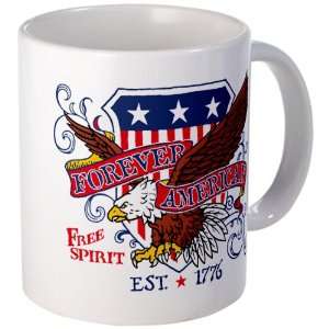  Mug (Coffee Drink Cup) Forever American Free Spirit Eagle 