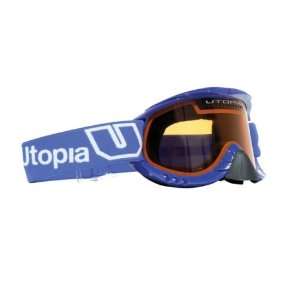  Utopia Optics Slayer Pro Blue Snow Goggles with Persimmon 