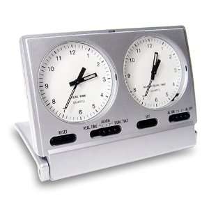  Natico Clock, Dual Time Analog/Alarm (10 160) Office 