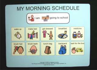 School Morning Schedule Picture Card~PECS/Autism/Daily  