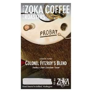 Zoka Coffee Colonel Fitzroys Blend, Drip Grind, 12 Ounce Bag  