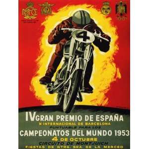 RACE BIKE GRAND PRIX 1953 CAMPEONATOS DEL MUNDO SPAIN VINTAGE 