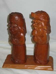 Old Japanese Russian Ainu Carved Wood Folk Art Figures T26  