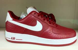 Nike Air Force 1 07 Low White and Red Sneaker Mens sz  