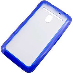  Hybrid TPU Skin Cover for LG Revolution VS910, Blue/Clear 
